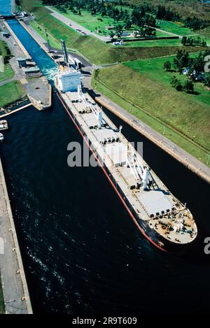 Image aérienne de St. Lawrence Seaway, Ontario, Canada Banque D'Images