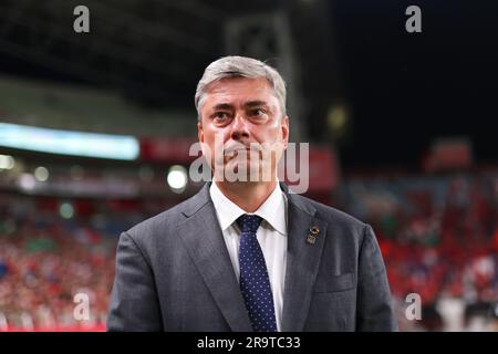 Saitama, Japon. 28th juin 2023. Maciej Skorza (Reds) football : 2023 J1 rencontre de ligue entre les diamants rouges Urawa 4-1 Shonan Bellmare au stade Saitama 2002 à Saitama, Japon . Crédit: Naoki Morita/AFLO SPORT/Alay Live News Banque D'Images