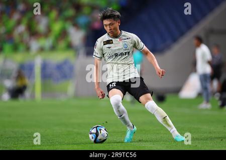 Saitama, Japon. 28th juin 2023. Shuto Machino (Bellmare) football : 2023 J1 rencontre de ligue entre les diamants rouges Urawa 4-1 Shonan Bellmare au stade Saitama 2002 à Saitama, Japon . Crédit: Naoki Morita/AFLO SPORT/Alay Live News Banque D'Images