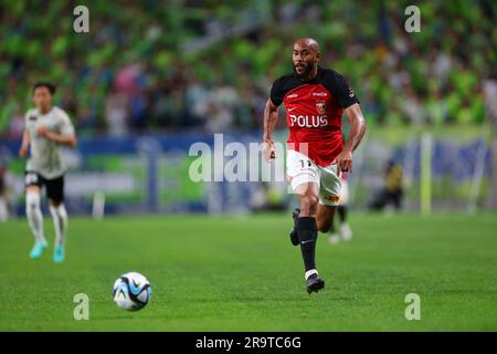 Saitama, Japon. 28th juin 2023. Jose Kante (Reds) football : 2023 J1 match de ligue entre les diamants rouges Urawa 4-1 Shonan Bellmare au stade Saitama 2002 à Saitama, Japon . Crédit: Naoki Morita/AFLO SPORT/Alay Live News Banque D'Images