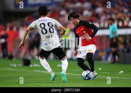 Saitama, Japon. 28th juin 2023. Jumpei Hayakawa (Reds) football : 2023 J1 rencontre de ligue entre les diamants rouges Urawa 4-1 Shonan Bellmare au stade Saitama 2002 à Saitama, Japon . Crédit: Naoki Morita/AFLO SPORT/Alay Live News Banque D'Images