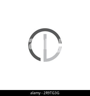 Logo LC conception simple. Logo lettre CL Illustration de Vecteur