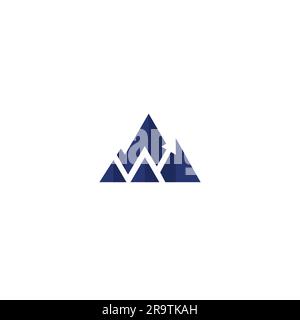 Logo Mountain Arrow. Conception d'icônes de montagne Illustration de Vecteur