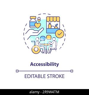 Icône de concept d'accessibilité Illustration de Vecteur