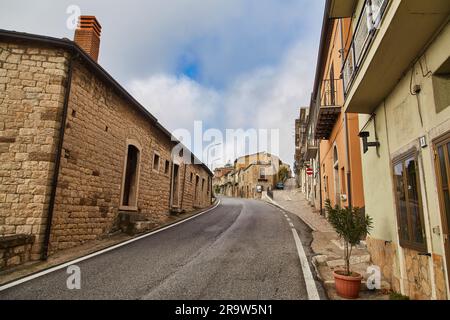 Buonalbergo, Campanie, Italie ruelles du centre historique Banque D'Images