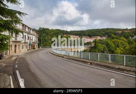 Buonalbergo, Campanie, Italie ruelles du centre historique Banque D'Images