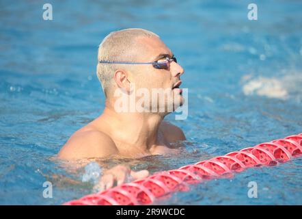 Florent Manaudou lors des Championnats de natation de l'élite française sur 15 juin 2023 à Rennes, France - photo Laurent Lairys / DPPI Banque D'Images