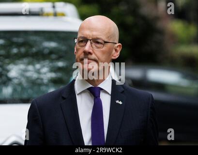 Londres, Royaume-Uni. 29th juin 2023. L'ancien vice-premier ministre écossais, John Swinney, arrive à témoigner de l'enquête Covid 19. Crédit : Joe Maida/Alay Live News Banque D'Images