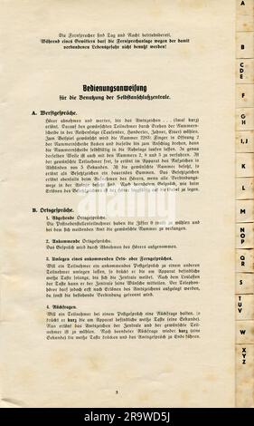 Livre, annuaire téléphonique de la Friedrich Krupp Germaniawerft AG, Kiel-Gaarden, plus tard en 1930s, manuel d'instructions, À USAGE ÉDITORIAL EXCLUSIF Banque D'Images