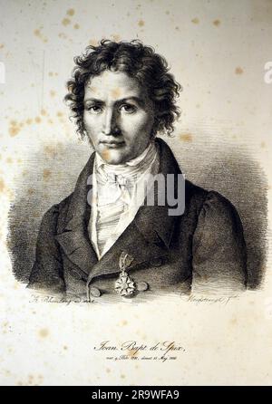 Spix, Johann Baptist von, 9.2.1781 - 13,3.1826, scientifique allemand de la nature, portrait, DESSIN, DROITS-SUPPLÉMENTAIRES-AUTORISATION-INFO-NON-DISPONIBLE Banque D'Images