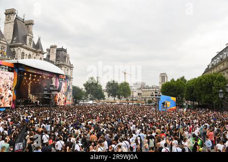 Paris, France. 28th juin 2023. Lesram pendant le festival Fnac Live à Paris, France sur 28 juin 2023. Photo de Lionel Urman/ABACAPRESS.COM crédit: Abaca Press/Alay Live News Banque D'Images