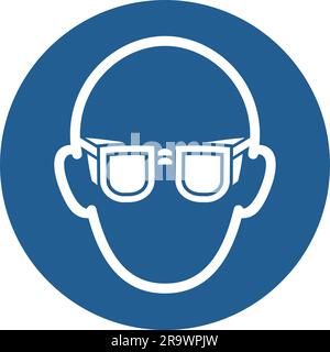 ISO 7010 M004 – porter des lunettes de protection Illustration de Vecteur