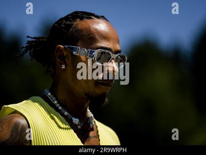 SPIELBERG - Autriche, 29/06/2023, Lewis Hamilton (Mercedes) lors de la journée médiatique qui a précédé le Grand Prix d'Autriche au Red Bull Ring sur 29 juin 2023 à Spielberg, Autriche. ANP SEM VAN DER WAL Banque D'Images