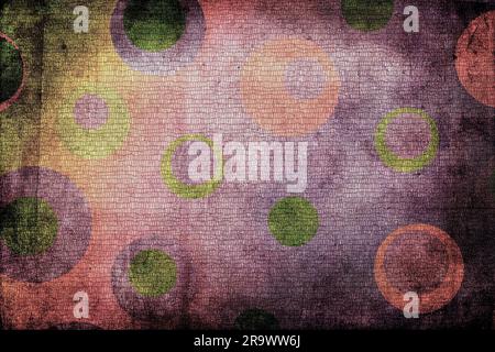 Arrière-plan de texture sombre composé de points multicolores ou de cercles Banque D'Images