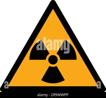 ISO 7010 - W003 – matières radioactives ou rayonnements ionisants Illustration de Vecteur