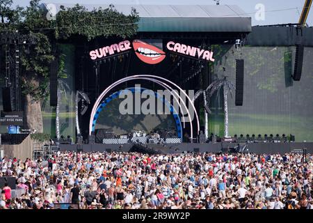 Festivaliers au BST Hyde Park 2023. Photo prise le 25 juin 2023. © Belinda Jiao jiao.bilin@gmail.com 07598931257 https://www.belindajiao.com/a Banque D'Images