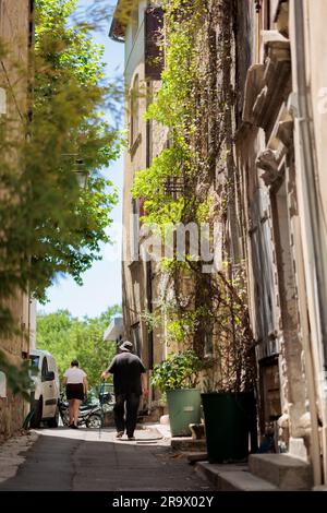 Scène de rue Forcalquier Provence-Alpes-Côtes d'Azur France Banque D'Images