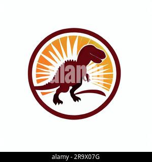 illustration de tyrannosaurus rex en couleur rouge Illustration de Vecteur