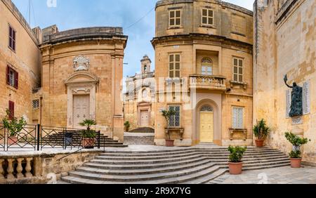 Vue sur Birgu (Vittoriosa) depuis Valleta, Malte Banque D'Images