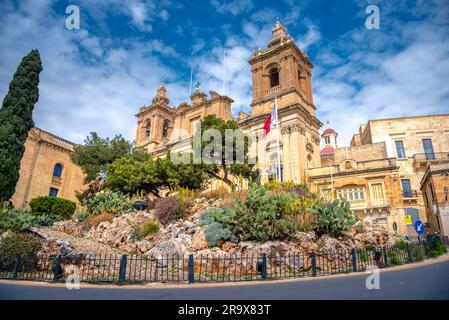 Vue sur Birgu (Vittoriosa) depuis Valleta, Malte Banque D'Images