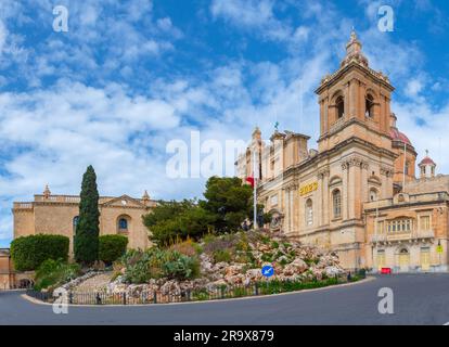 Vue sur Birgu (Vittoriosa) depuis Valleta, Malte Banque D'Images