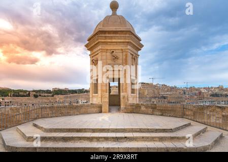 Vue sur Birgu (Vittoriosa) depuis Valleta, Malte Banque D'Images