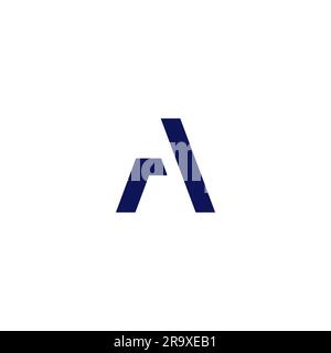 Lettre minimaliste A logo simple. Apposez vos initiales sur Un logo Illustration de Vecteur