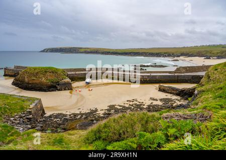 Vue sur le port du port de Ness Isle of Lewis, Écosse Banque D'Images