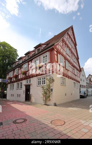 Maison historique à colombages et ancienne bathhouse à Nagold, Nagoldtal, Forêt-Noire du Nord, Forêt-Noire, Bade-Wurtemberg, Allemagne Banque D'Images