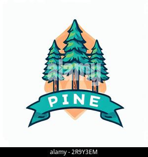 illustration du logo de pin sur toile blanche Illustration de Vecteur