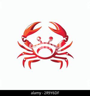 illustration de crabe sur une toile blanche Illustration de Vecteur