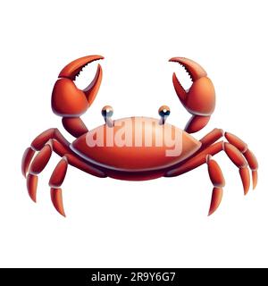 illustration de crabe sur une toile blanche Illustration de Vecteur