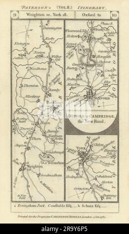 MKT Weighton-Pocklington-York. Carte de la piste d'Oxford-Wheatley PATERSON 1785 Banque D'Images