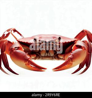 illustration de crabe sur une toile blanche Illustration de Vecteur