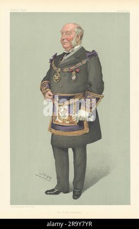 LE DESSIN ANIMÉ EDWARD Letchworth, ESPION DE VANITY FAIR, est « le Grand secrétaire ». Freemason 1903 Banque D'Images