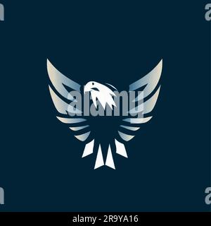 logo eagle sur une toile blanche Illustration de Vecteur