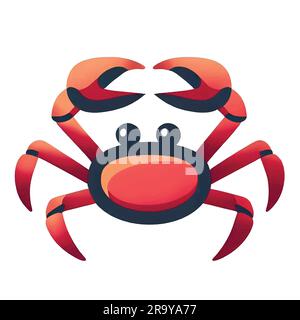 illustration de crabe sur une toile blanche Illustration de Vecteur