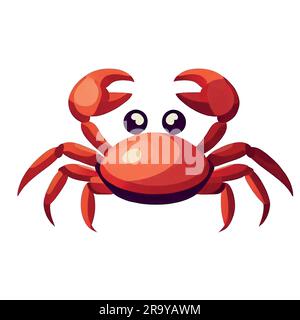 illustration de crabe sur une toile blanche Illustration de Vecteur