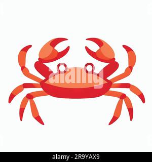 illustration de crabe sur une toile blanche Illustration de Vecteur