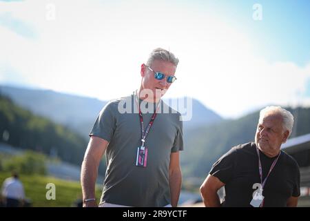 David Coulthard (GRB) ancien pilote F1, avec RedBull Racing, McLaren et Williams, maintenant commentateur TV, pendant le GP autrichien, Spielberg 29 juin-2 juillet 2023 au RedBull Ring, Formule 1 Championnat du monde 2023. Banque D'Images