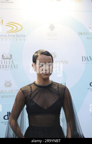 Taormina, Italie. 29th juin 2023. TAORMINA, TAORMINA, Italie, 29 juin 2023, Karrueche Tran assiste au tapis rouge du festival du film de Taormina 69th pendant 69 FILM DE TAORMINA FEST - News Credit: Live Media Publishing Group/Alay Live News Banque D'Images