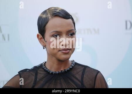 Taormina, Italie. 29th juin 2023. TAORMINA, TAORMINA, Italie, 29 juin 2023, Karrueche Tran assiste au tapis rouge du festival du film de Taormina 69th pendant 69 FILM DE TAORMINA FEST - News Credit: Live Media Publishing Group/Alay Live News Banque D'Images