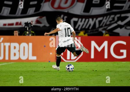 Bogota, Colombie. 28th juin 2023. Goias Julian Palacios pendant l'équipe colombienne Independiente Santa Fe (1) V. Brasil's Goias (2) correspondent pour la classification à la ronde de 16 de la CONMEBOL Sudamericana 2023, à la Nemesio Camacho el Campin à Bogota, Colombie, 28 juin 2023. Photo par: Cristian Bayona/long Visual Press Credit: Long Visual Press/Alay Live News Banque D'Images