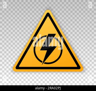 Coupure de courant. Symbole sans électricité. Icône triangulaire jaune et noire de l'électricité. Logo d'avertissement. Attention. L'électricité s'éteint. Vecteur Illustration de Vecteur