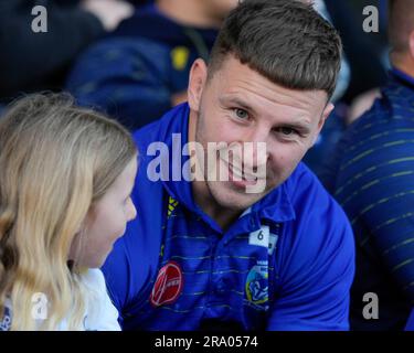 Warrington, Royaume-Uni. 29th juin 2023. George Williams #6 de Warrington Wolves avant le Betfred Super League Round 17 Match Warrington Wolves vs Leeds Rhinos au Halliwell Jones Stadium, Warrington, Royaume-Uni, 29th juin 2023 (photo de Steve Flynn/News Images) à Warrington, Royaume-Uni le 6/29/2023. (Photo de Steve Flynn/News Images/Sipa USA) crédit: SIPA USA/Alay Live News Banque D'Images