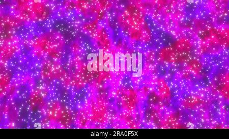 Nébuleuse colorée dans l'espace. Rendu 3D généré par ordinateur Banque D'Images