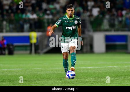 São Paulo (SP), 29/06/2023 - Futebol/PALMEIRAS-BOLIVAR (BOL) - Gabriel Menino des Palmeiras - match entre Palmeiras x Bolivar (BOL), valable pour la sixième partie de la scène du groupe, de la Copa Libertadores de América, tenue à l'Allianz Arena, à l'ouest de São Paulo, jeudi soir 29. Banque D'Images