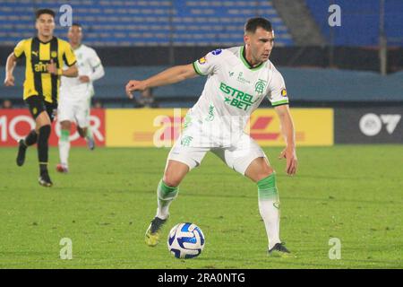 Montevideo, Uruguay. 29th avril 2023. Emmanuel Martinez d'Amérique Mineiro, pendant le match entre Penarol et America Mineiro pour la ronde 6st du Groupe F de Conmebol Sul-Americana 2023, au Stade Centenario, à Montevideo, Uruguay sur 29 juin. Photo: Piscine Pelaez Burga/DiaEsportivo/DiaEsportivo/Alay Live News crédit: DiaEsportivo/Alay Live News Banque D'Images