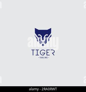 Logo Tiger simple. Logo Tiger Head Illustration de Vecteur