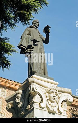 Lope de Vega Monument, devant Monasterio de la Encarnacion, Madrid, Espagne, poète espagnol Banque D'Images